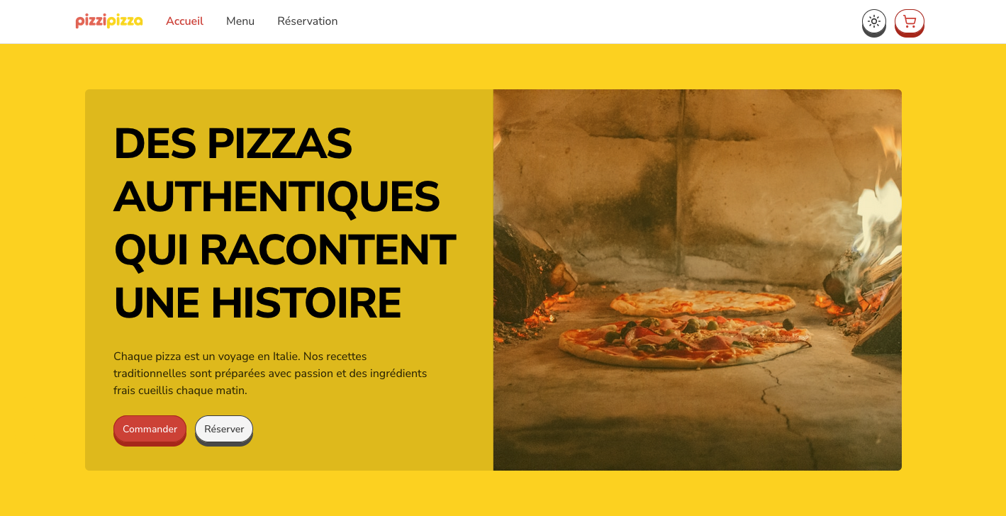 Image du projet Site vitrine pizzeria